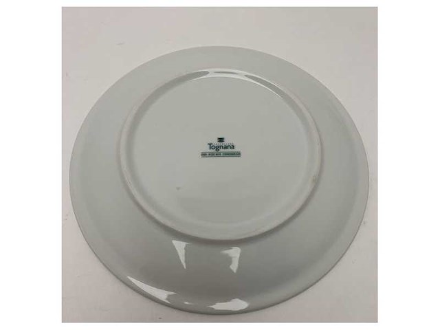 Crn duurzame mariene porseleinen dinerbord met chroomrand - 24 cm, waterdicht en vaatwasserbestendig - afbeelding 2 van  3