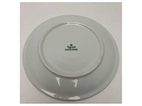 Crn duurzame mariene porseleinen dinerbord met chroomrand - 24 cm, waterdicht en vaatwasserbestendig - afbeelding 2 van  3