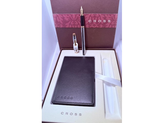 Cross century 2 gold & chrome vulpen met 23kt gp nib - afbeelding 2 van  5