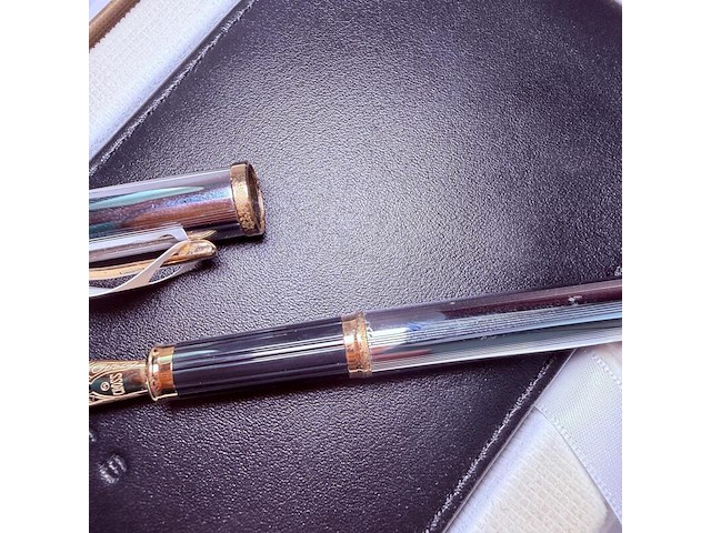 Cross century 2 gold & chrome vulpen met 23kt gp nib - afbeelding 4 van  5