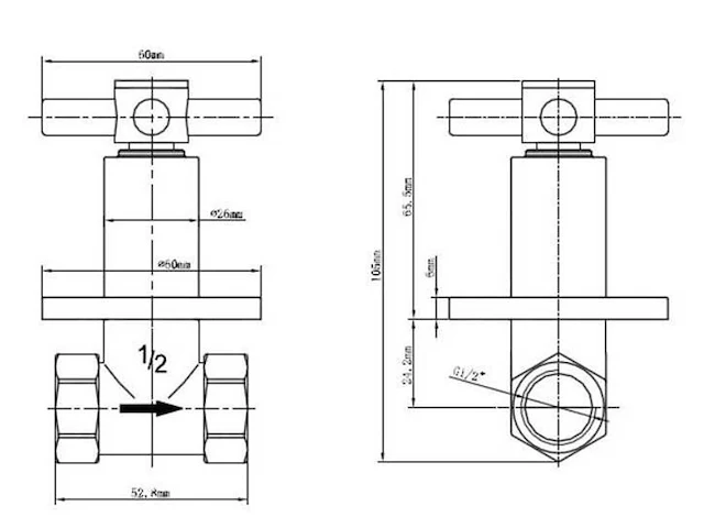 Cross inbouw wiesbaden / xellanz, cross inbouw, chroom - afbeelding 2 van  5