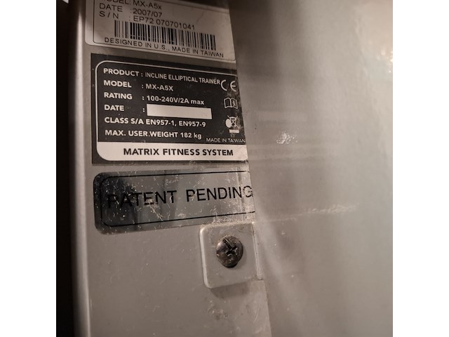 Crosstrainer matrix, mx-a5x, bouwjaar 2007 - afbeelding 6 van  17