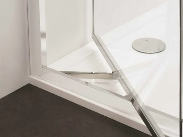 Crosswater clear 6 in profiel draaiende deur easyclean brushed brass - afbeelding 2 van  4