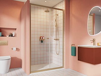Crosswater clear 6 schuifdeur 150x200 brushed brass easy clean caslfc1500b