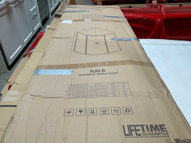 Crosswater kai douchecabine 90x120x190cm kwartrond met 1 schuifdeur - afbeelding 2 van  2
