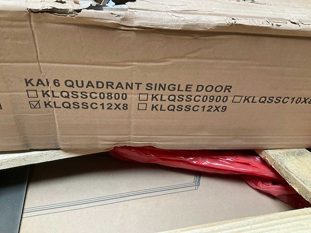 Crosswater kai douchecabine kwartrond 1 deur 80x120x190 aluminium zilver klqssc12x8 - afbeelding 4 van  5
