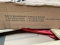 Crosswater kai douchecabine kwartrond 1 deur 80x120x190 aluminium zilver klqssc12x8 - afbeelding 4 van  5