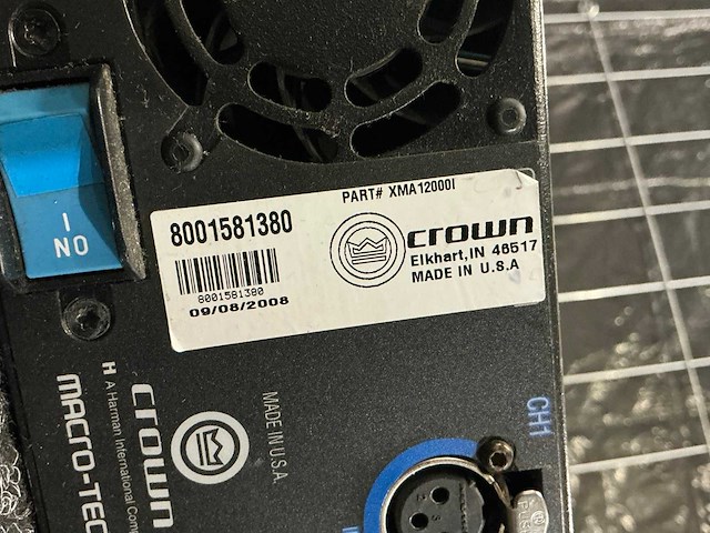 Crown macro-tech 12000i versterker - afbeelding 7 van  7
