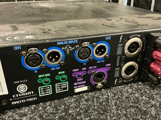 Crown macro-tech 12000i versterker - afbeelding 5 van  7