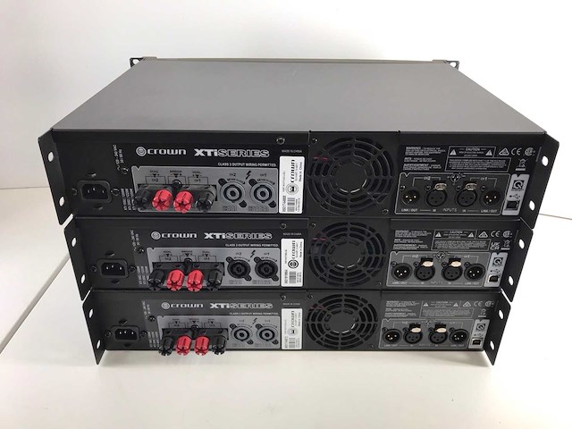 Crown (nxti1002-u-eu) xti 1002 professional 2-channel power amplifiers (3x) - afbeelding 3 van  7