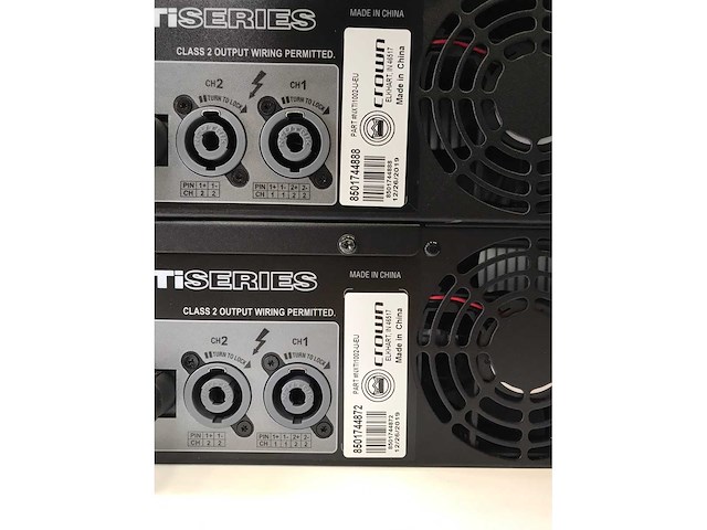 Crown (nxti1002-u-eu) xti 1002 professional 2-channel power amplifiers (3x) - afbeelding 6 van  7