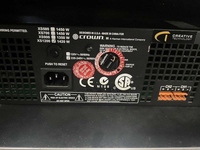 Crown xs1200 versterker - afbeelding 7 van  8