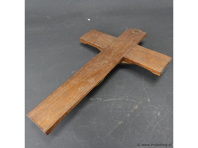 Crucifix met bronzen corpus - afbeelding 5 van  5