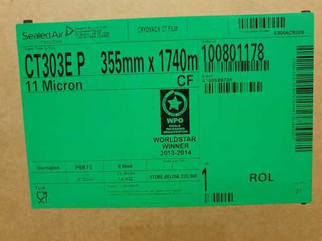 Cryovac - 2017 - ct303e p - rol krimpfolie (10x) - afbeelding 3 van  4