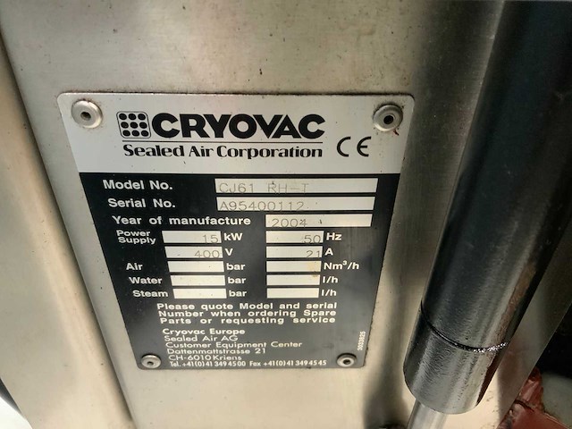 Cryovac cj61 rh-t krimptunnel - afbeelding 6 van  6
