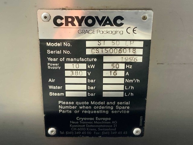 Cryovac st 50 lh krimptunnel - afbeelding 6 van  6