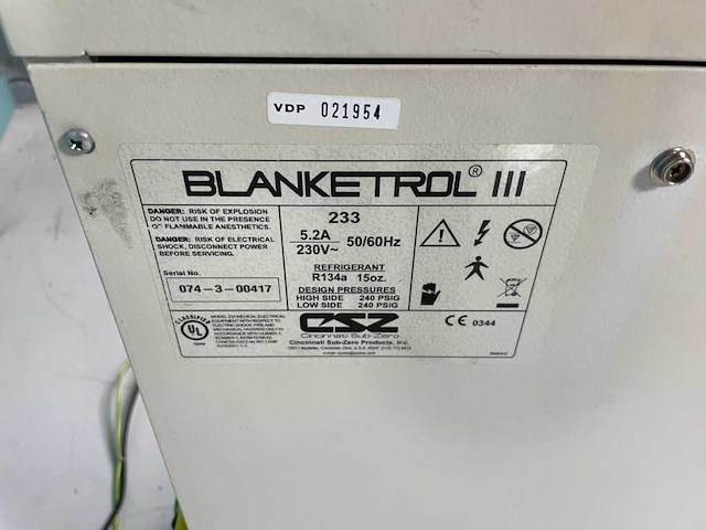 Csv - blanketrol iii - hypothermie-eenheid - afbeelding 5 van  6