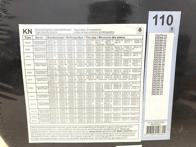 Ct racing kn110 sneeuwkettingen - afbeelding 3 van  3