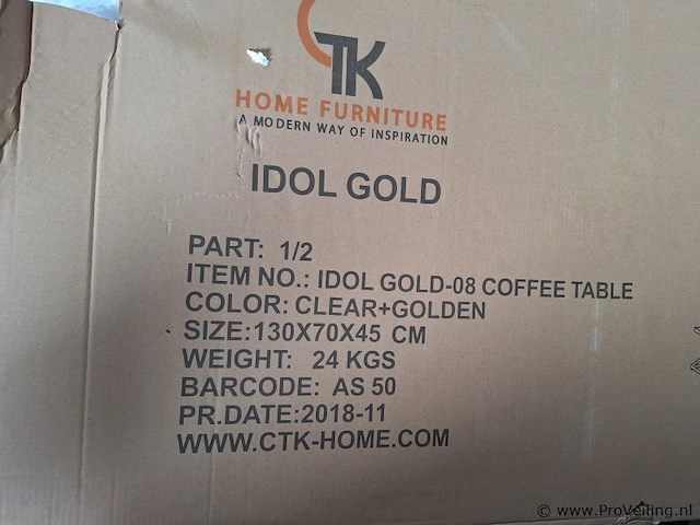 Ctk salontafel idol gold-08 - afbeelding 2 van  2