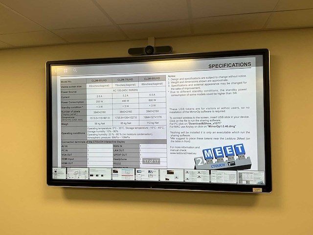 Ctouch cl2m-86uhd smartboard - afbeelding 8 van  8