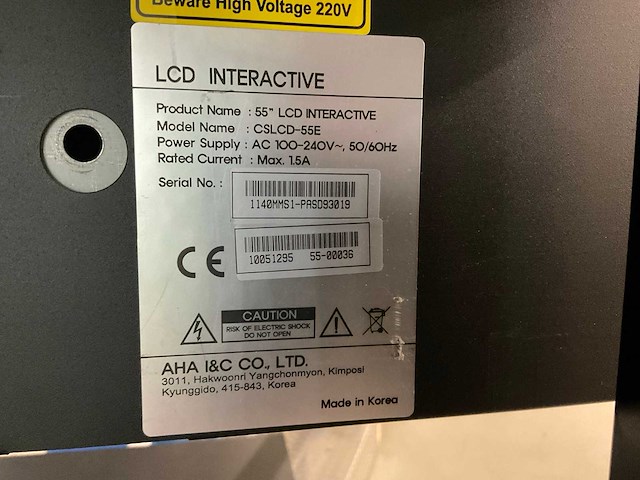 Ctouch cslcd-55e monitor - afbeelding 10 van  11