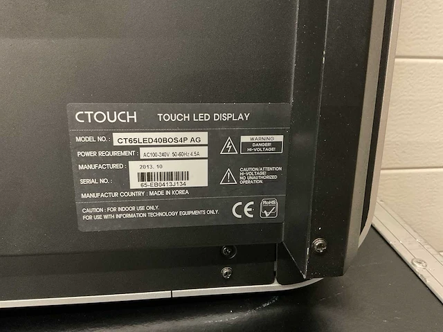 Ctouch ct65led40bos4p 65” touchscreen display - afbeelding 4 van  6