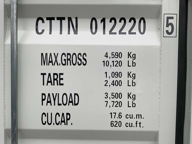 Cttn - 012220 - opslagcontainer/mobiel kantoor 12ft - afbeelding 12 van  14