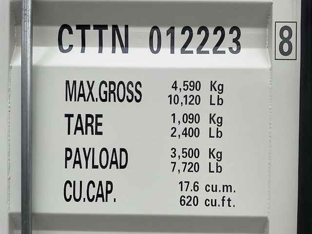 Cttn 0122238 opslagcontainer/mobiel kantoor 12ft - afbeelding 3 van  6