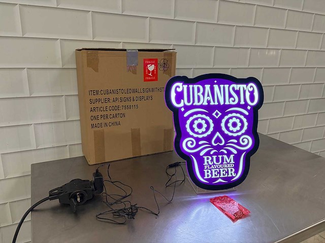Cubanisto - neon reclame sign (3x) - afbeelding 3 van  3