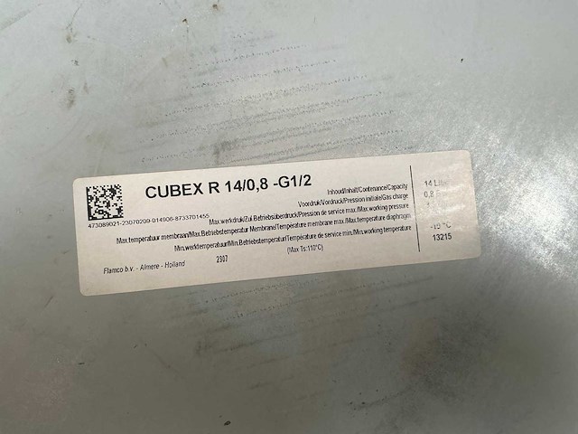 Cubex r 14/0,8 -g1/2 membraandrukexpansievat - afbeelding 4 van  4