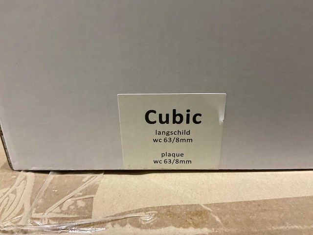 Cubic langschild wc 63/8mm deurkruksets (120x) - afbeelding 2 van  4
