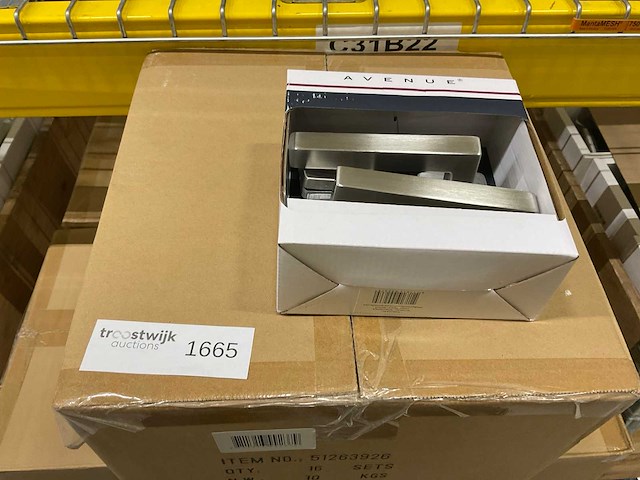 Cubic vierkant rozet deurkruksets (208x) - afbeelding 1 van  6