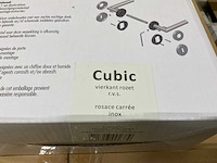 Cubic vierkant rozet deurkruksets (208x) - afbeelding 3 van  6