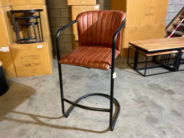 Cuchara leren barstoelen (3x) - afbeelding 4 van  9