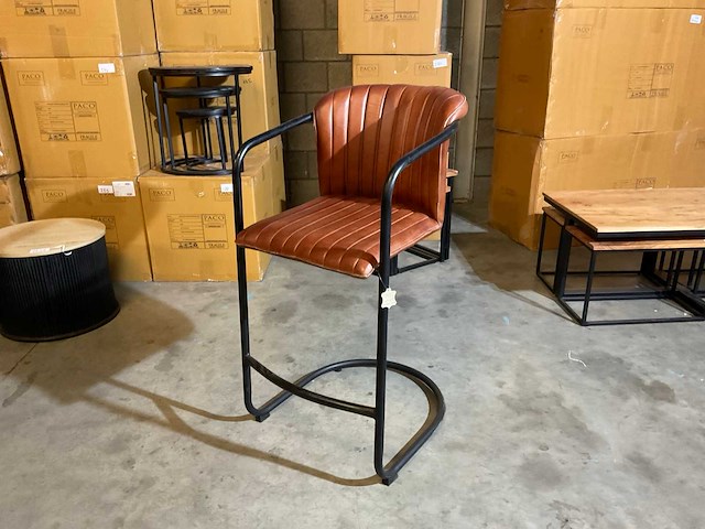 Cuchara leren barstoelen (4x) - afbeelding 1 van  9