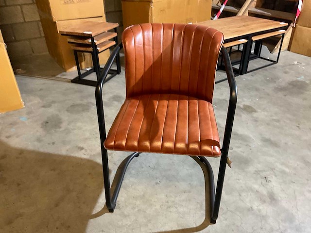 Cuchara leren eetkamerstoelen (2x) - afbeelding 4 van  7