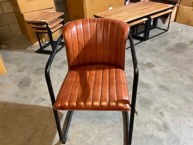 Cuchara leren eetkamerstoelen (4x) - afbeelding 5 van  9