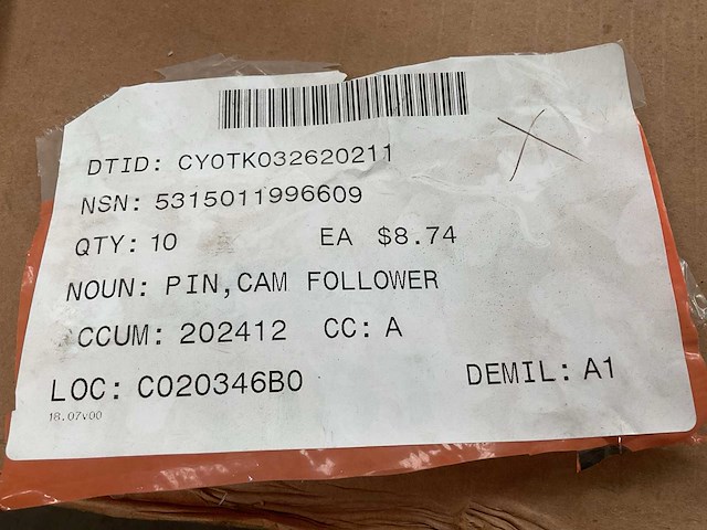 Cummins cam follower pin (10x) - afbeelding 1 van  6