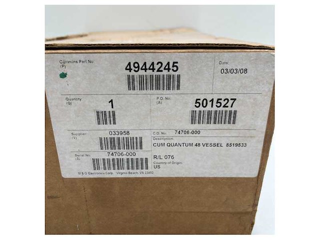 Cummins qsb/c/l/m vessel interface panel 8519533 - 4944245 - afbeelding 2 van  3