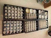 Cup and saucer handpainted (98x) - afbeelding 1 van  6