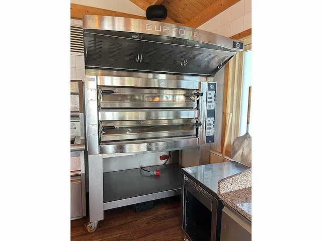 Cuppone michelangelo - dubbele professionele pizzaoven met afzuigkap en pizzascheppen - afbeelding 7 van  14