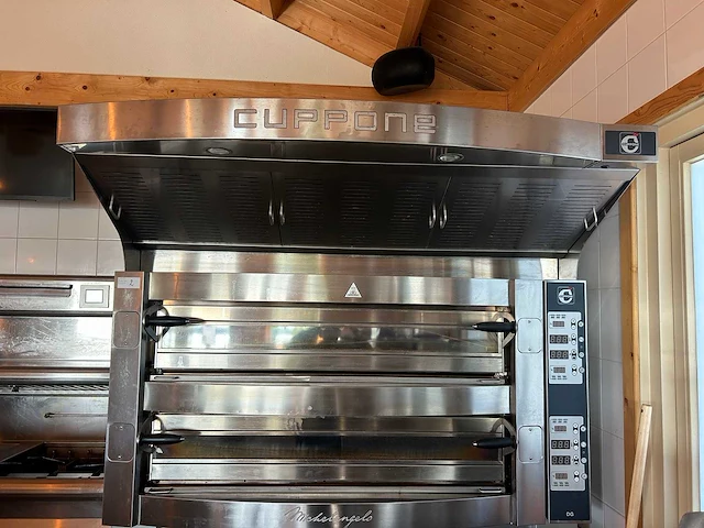 Cuppone michelangelo - dubbele professionele pizzaoven met afzuigkap en pizzascheppen - afbeelding 9 van  14