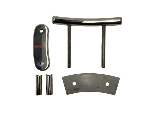 Curved stainless steel cleat - 290178 - afbeelding 1 van  3