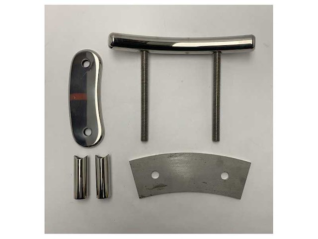 Curved stainless steel cleat - 290178 - afbeelding 2 van  3