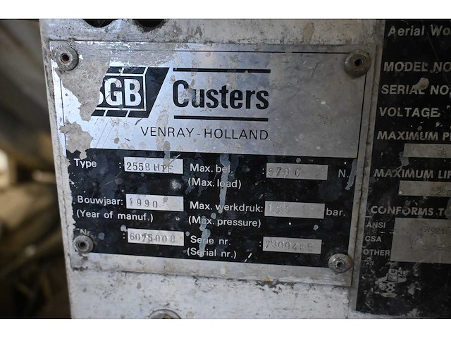 Custers 2558 htf - 9 meter hoogwerker - afbeelding 12 van  20