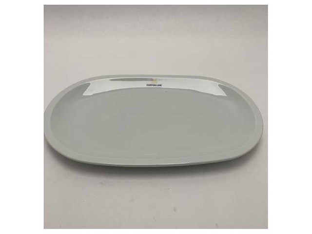 Custom line ovale keramische serveerschaal in capri-geel - duurzaam en maritiem-klaar servies servies - afbeelding 2 van  4