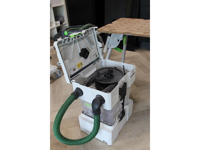 Cycloonvoorafscheider festool ct-va20. let op ! onderdeel van combinatiekavel b017 onderdeel van combinatiekavel combinatiekavel festool gereedschappen kavels b013 t/m b016. zaag-en werktafel met afzuiging. - afbeelding 2 van  4