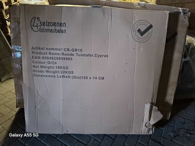 Cyprus - tuintafel(120cm) - afbeelding 2 van  2