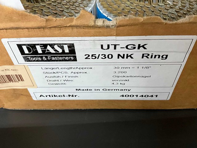 D fast 30mm gipskartonnagel (ca. 3200x) - afbeelding 1 van  1