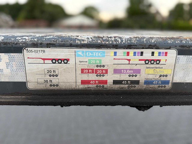 D-tec - container transport - flexitrailer - oplegger - 2019 - os-64-bg - afbeelding 14 van  21